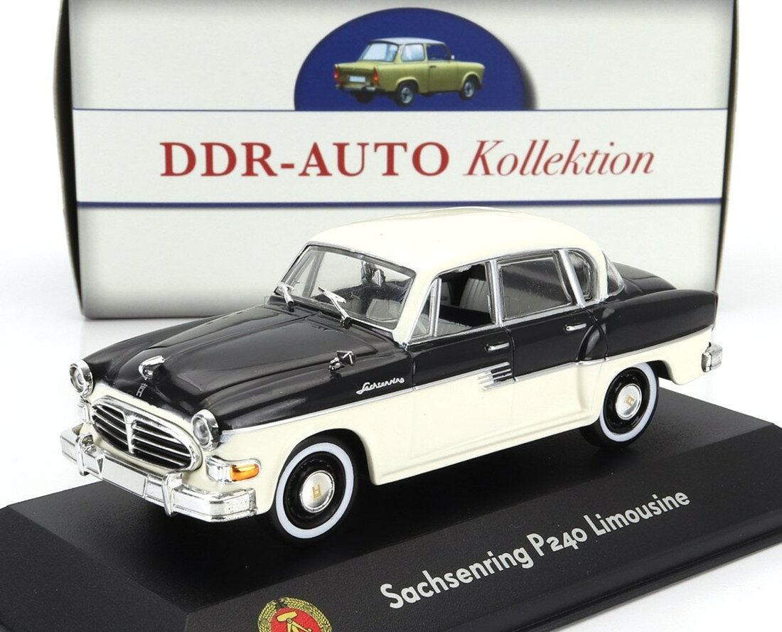 SACHSENRINGザクセンリング P240 リムジン 1960 ブラックホワイト ATLAS-DDR-AUTO-COLLECTION / EDICOLA 1/43 ミニカー