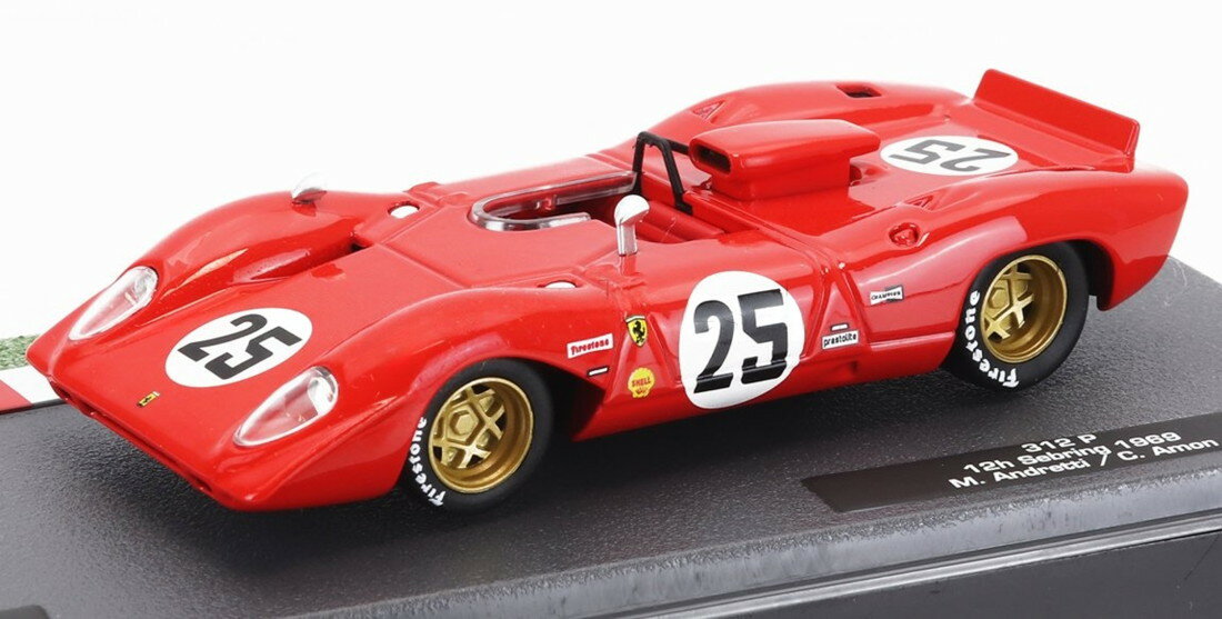 FERRARI�ե��顼�� 312P 3.0L ���ѥ����� ������ SEFAC No.25 2�� ���֥��12���� 1969 ��å� CENTAURIA-FERRARI-RACING-COLLECTION / EDICOLA 1/43 �ߥ˥���