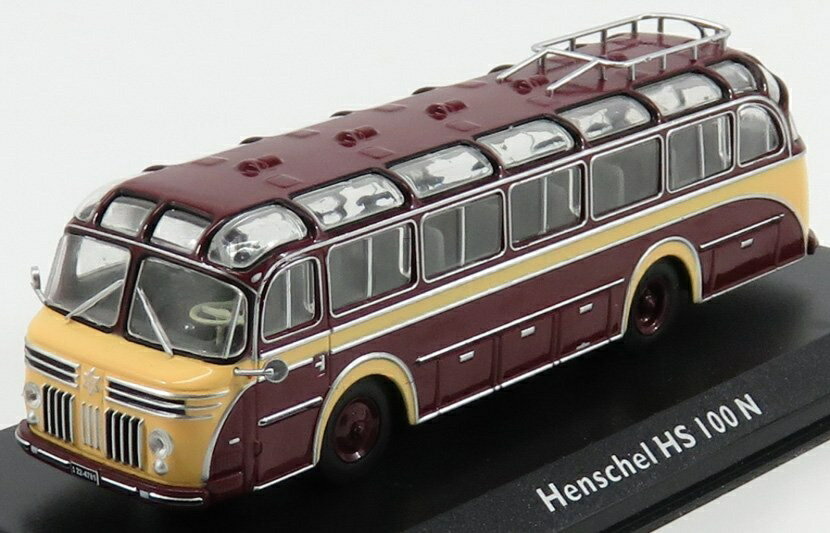 HENSCHELヘンシェル HS100N AUTOBUS HS100Nバス 1953 ボルドークリーム CLASSIC-COACHES-COLLECTION / EDICOLA 1/72 ミニカー