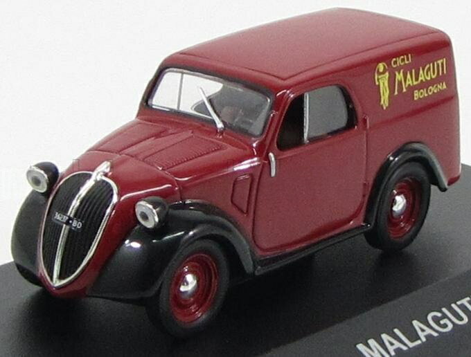 FIATフィアット 500 VAN CICLI MALAGUTI 1947 BORDEAUX BLACK VEICOLI-PUBBLICITARI-D'EPOCA-COLLECTION / EDICOLA 1/43 ミニカー