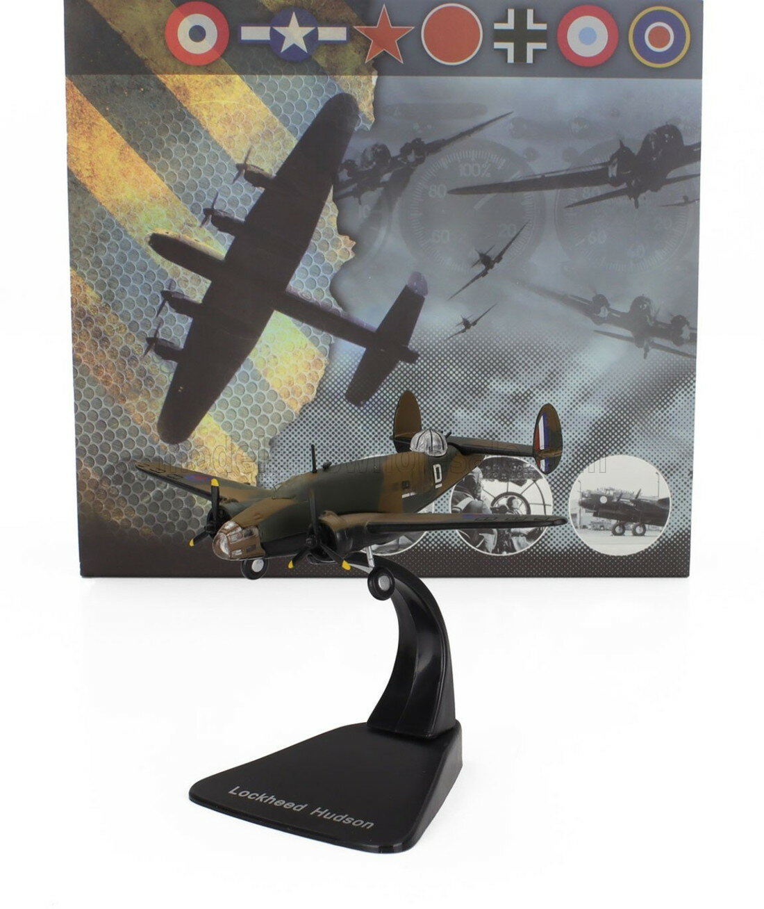 Lockheedロッキード HUDSON MILITARY AIRPLANE 1965 迷彩 AIRPLANE-ATLAS-BOMBERS-OF-WWII-COLLECTION / EDICOLA 1/144 ミニカー