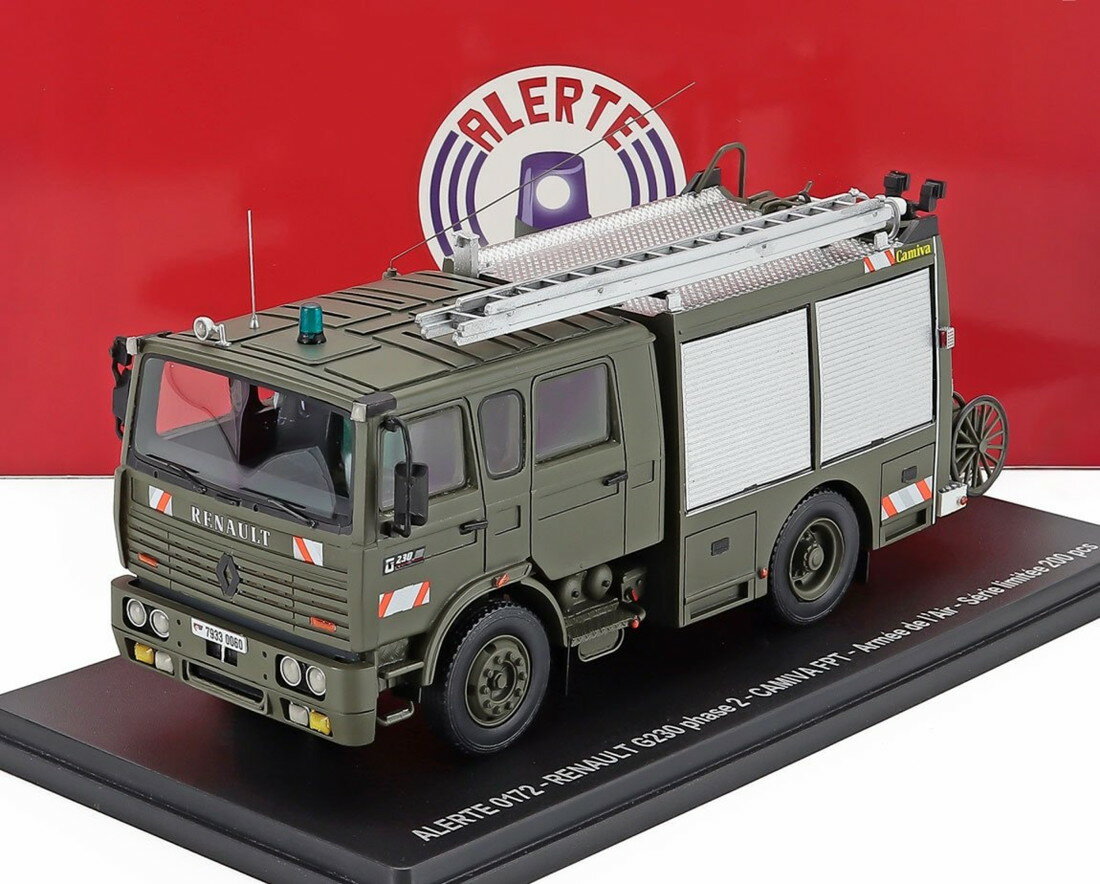 RENAULTルノー G230 フェーズII タンク車 CAMIVA FPT フランス空軍 1991 グリーン 200台限定 / ALERTE 1/43 ミニカー