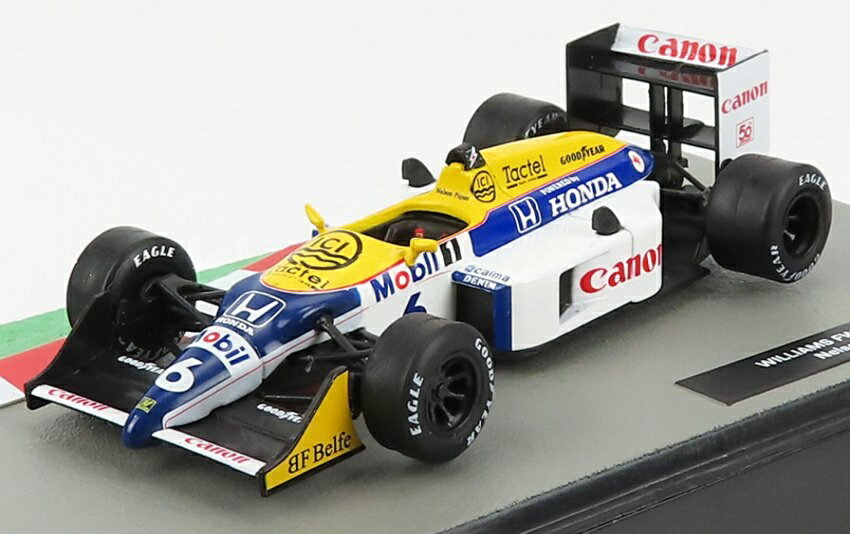 WILLIAMSウィリアムズ F1 HONDAホンダ FW11B N 6 ワールドチャンピオン 1987シーズン ネルソンピケ ホワイト ブルー イエロー FORMULA1-THE-CAR-COLLECTION-SALVAT / EDICOLA 1/43