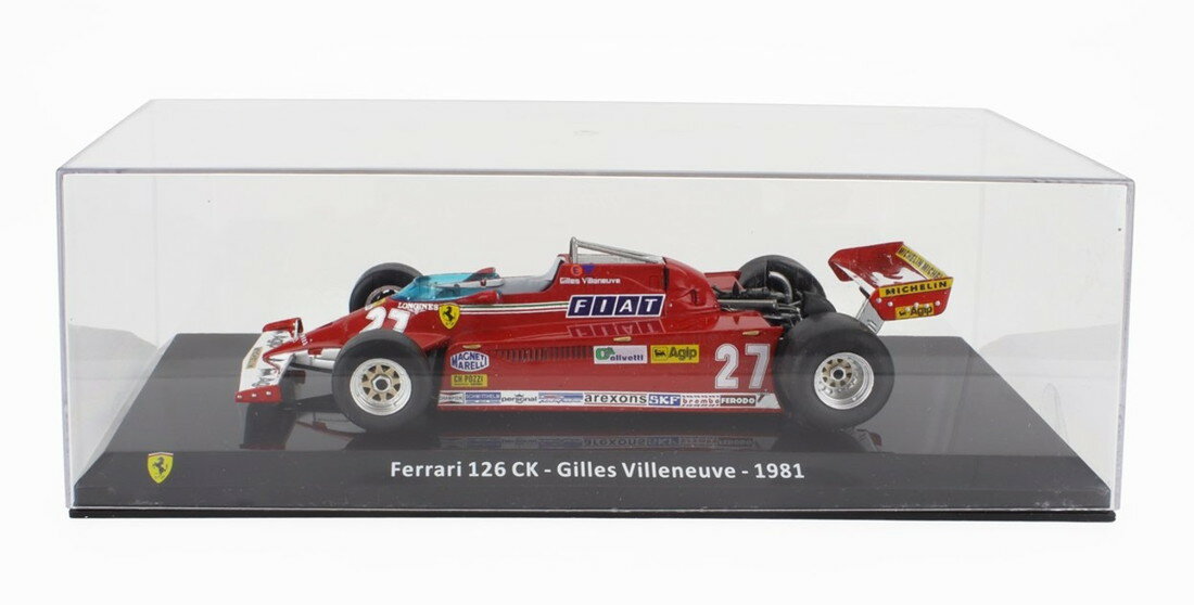 Ferrariフェラーリ F1 126CK N 27 1981 GILLES VILLENEUVE RED SILVER LE-GRANDI-FERRARI-F1 COLLECTION / EDICOLA 1/24 ミニカー