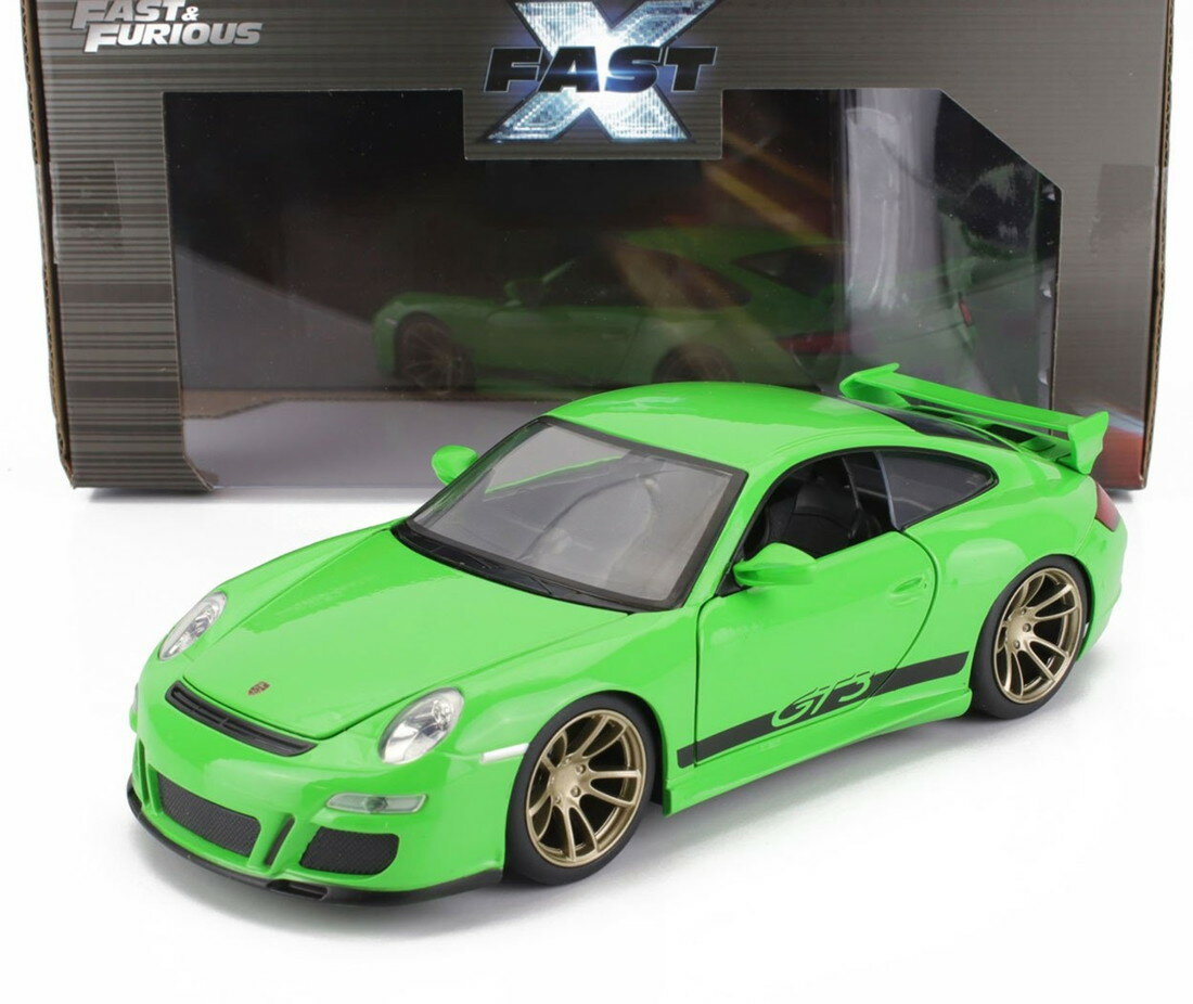 PORSCHEポルシェ 911 997 GT3 クーペ 2007 ワイルドスピード グリーン TV SERIES / JADA 1/24 ミニカー