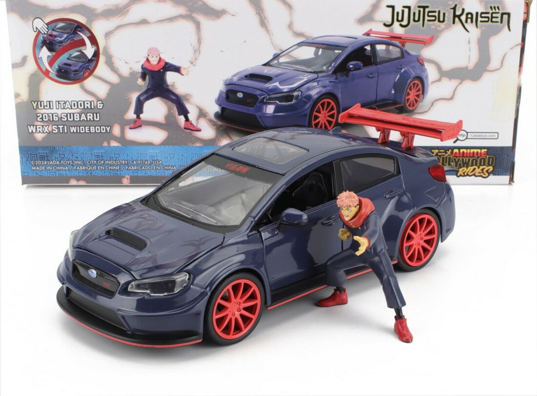 SUBARU 스바루 WRX STI 화이트 바디 주술회전 호랑이 유니 피규어 2016 그레이 TV SERIES / JADA 1/24 미니카