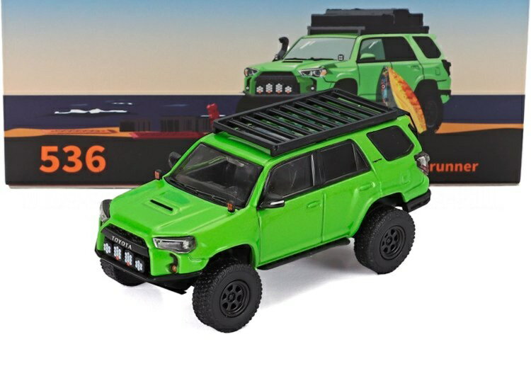 TOYOTAトヨタ 4RUNNER ワイドボディ 2018 グリーン / GCD 1/64 ミニカー