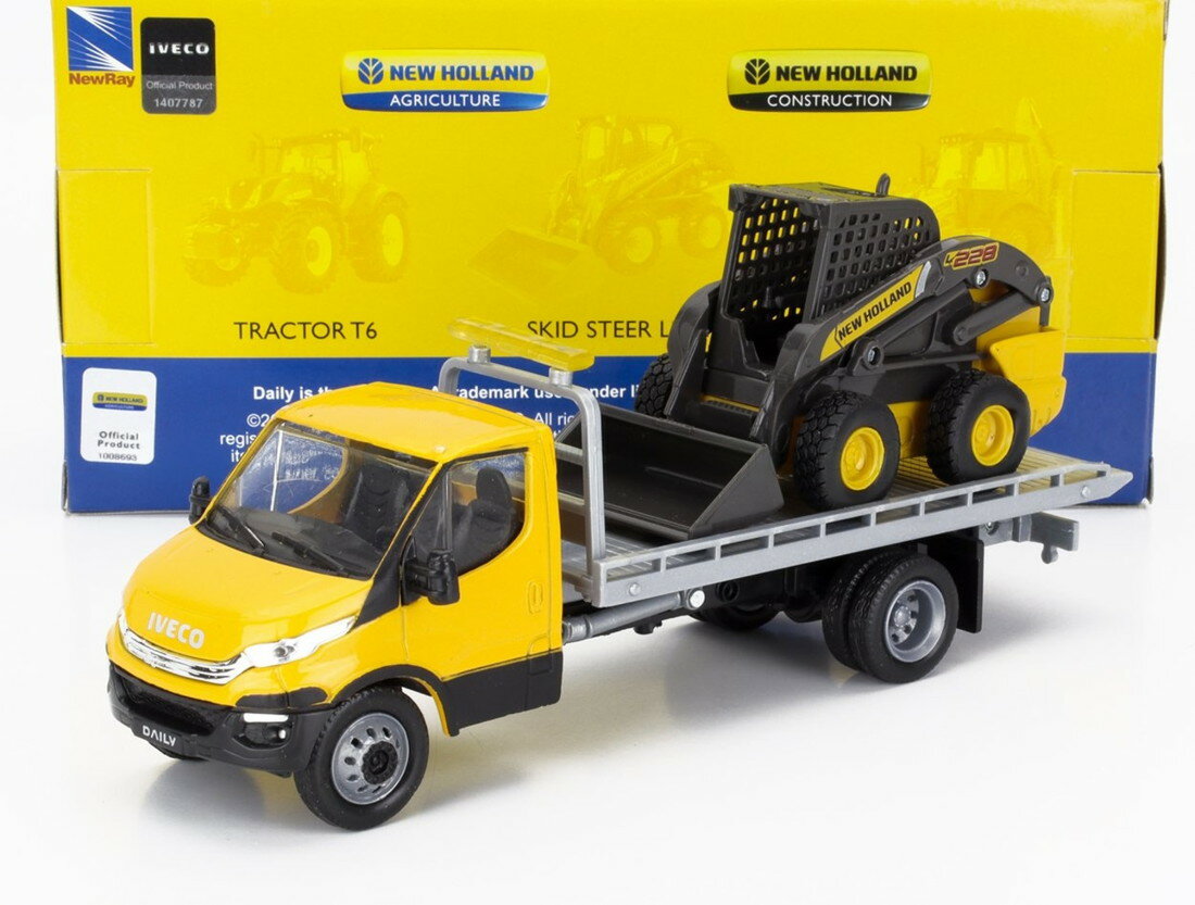 IVECO FIATイヴェコフィアット デイリー ロールオフ ニューホランド L228 2023 MOVIMENTO TERRA / NEW-RAY 1/36 ミニカー