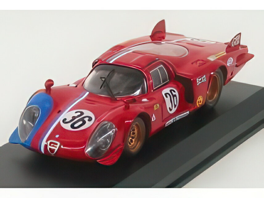 ALFA ROMEO 33.2 36号車 ルマン 1969 ピレット スロートメーカー レッド/ Best-Model 1/43 ミニカー