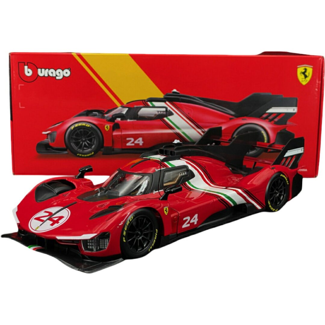 Ferrariフェラーリ 499P 3.0 Turbo V6 No.24 Modificata 2024 / Bburago 1/18 ミニカー