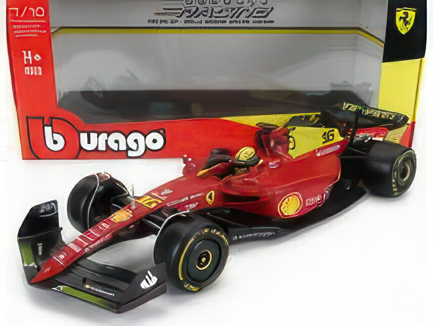乐天商城 - Ferrariフェラーリ F1-75 Scuderia Ferrariスクーデリア・フェラーリ No 16 2nd Monza GP ItalyイタリアGPモンツァ2位 ポールポジション 2022 Charles Leclercシャルル・ルクレール Yellow Wheels海外限定/BBurago 1/18ミニカー