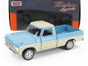 FORD USA F100 ピックアップ 1969 ライトブルー クリーム/ MOTOR-MAX 1/24 ミニカー