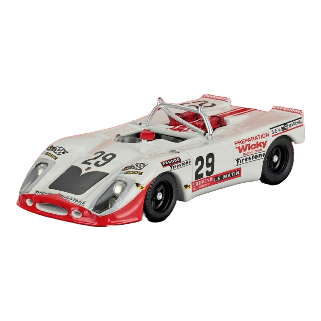 Porscheポルシェ 908/2 Flunder チームWicky Racing #29 24時間ルマン 1971 A.Wicky M.C.Olivar ホワイト/レッド / Best-Model 1/43 ミニカー