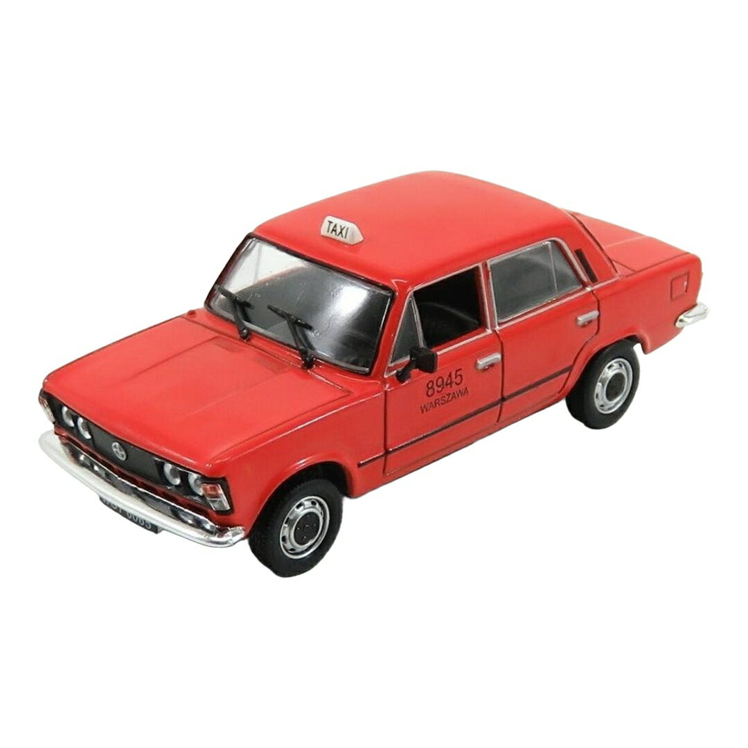 Polski Fiatポルスキフィアット 125P タクシー 8945 WARSZAWA 1969 レッド POLISH-CARS / EDICOLA 1/43 ミニカー