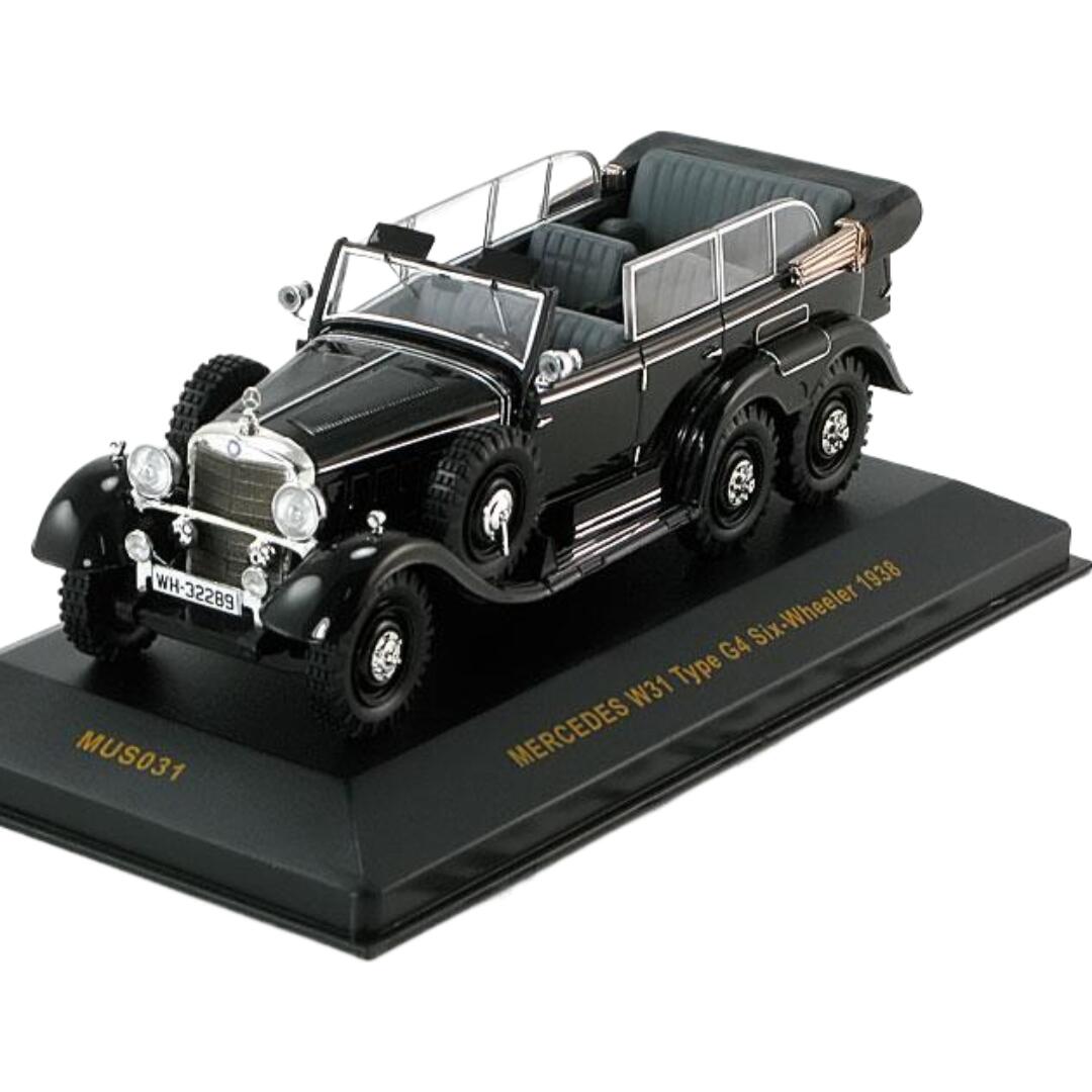 Mercedesメルセデス W31 Type G4 SixWheeler 1938 blackブラック / IXO 1/43 ミニカー