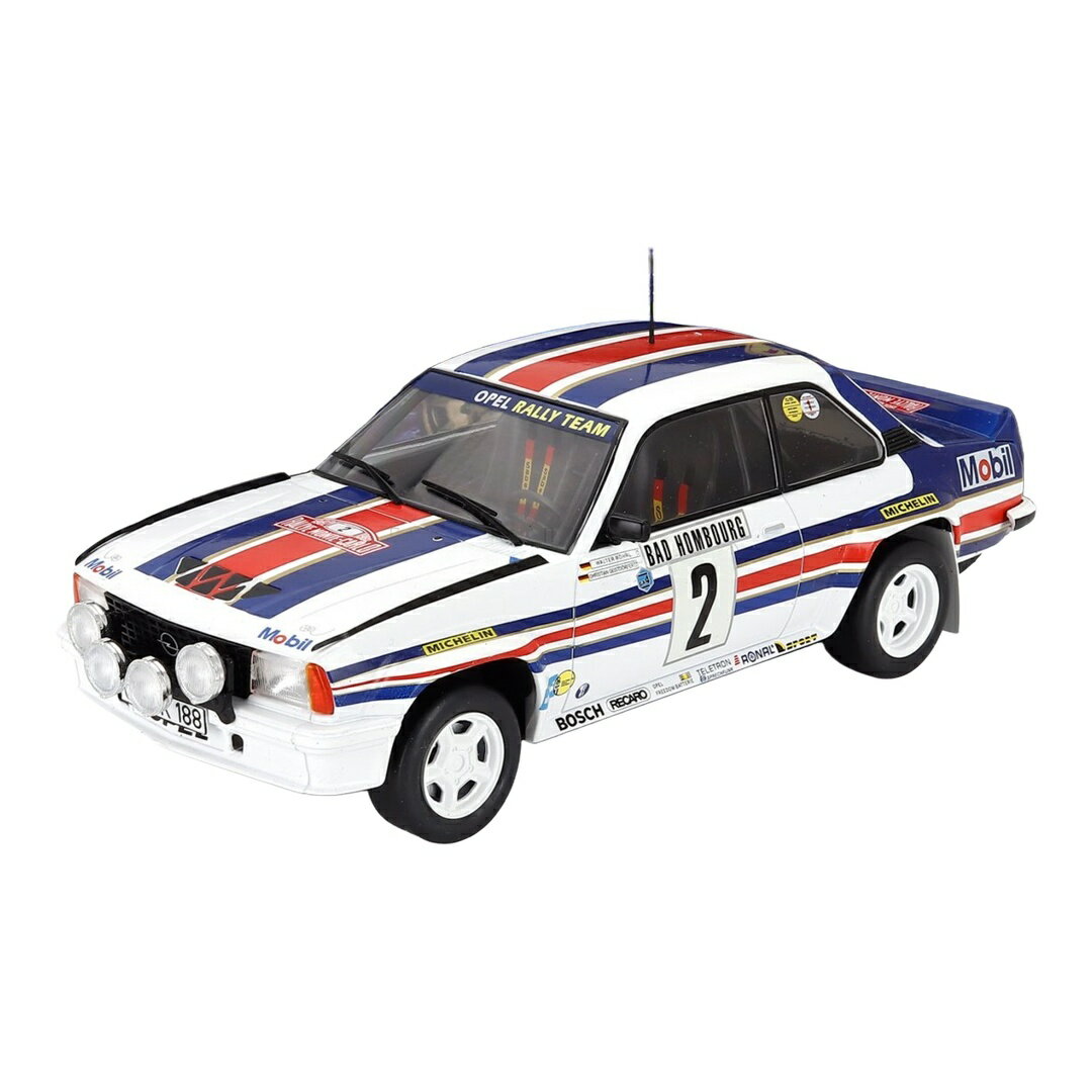 Opelオペル Asconaアスコナ 400 #2 ラリーモンテカルロ 1982 Walter Rohrl/Christian Geistdorfer ホワイト/ブルー / EDICOLA 1/18 ミニカー