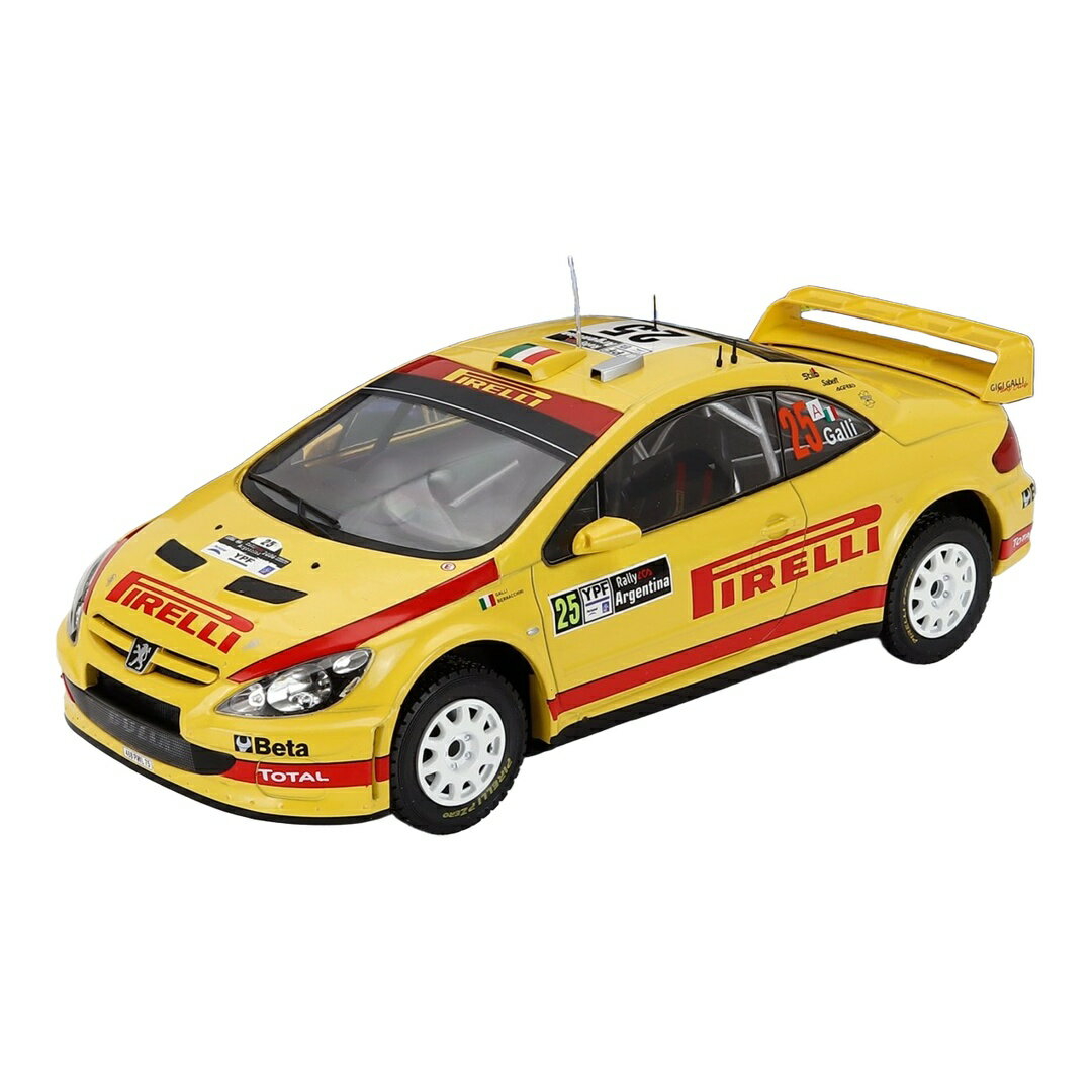 Rakuten - Peugeotプジョー 307 WRC #25 ラリーアルゼンチン 2006 G.Galli G.Bernacchini イエロー レッド / EDICOLA 1/18 ミニカー
