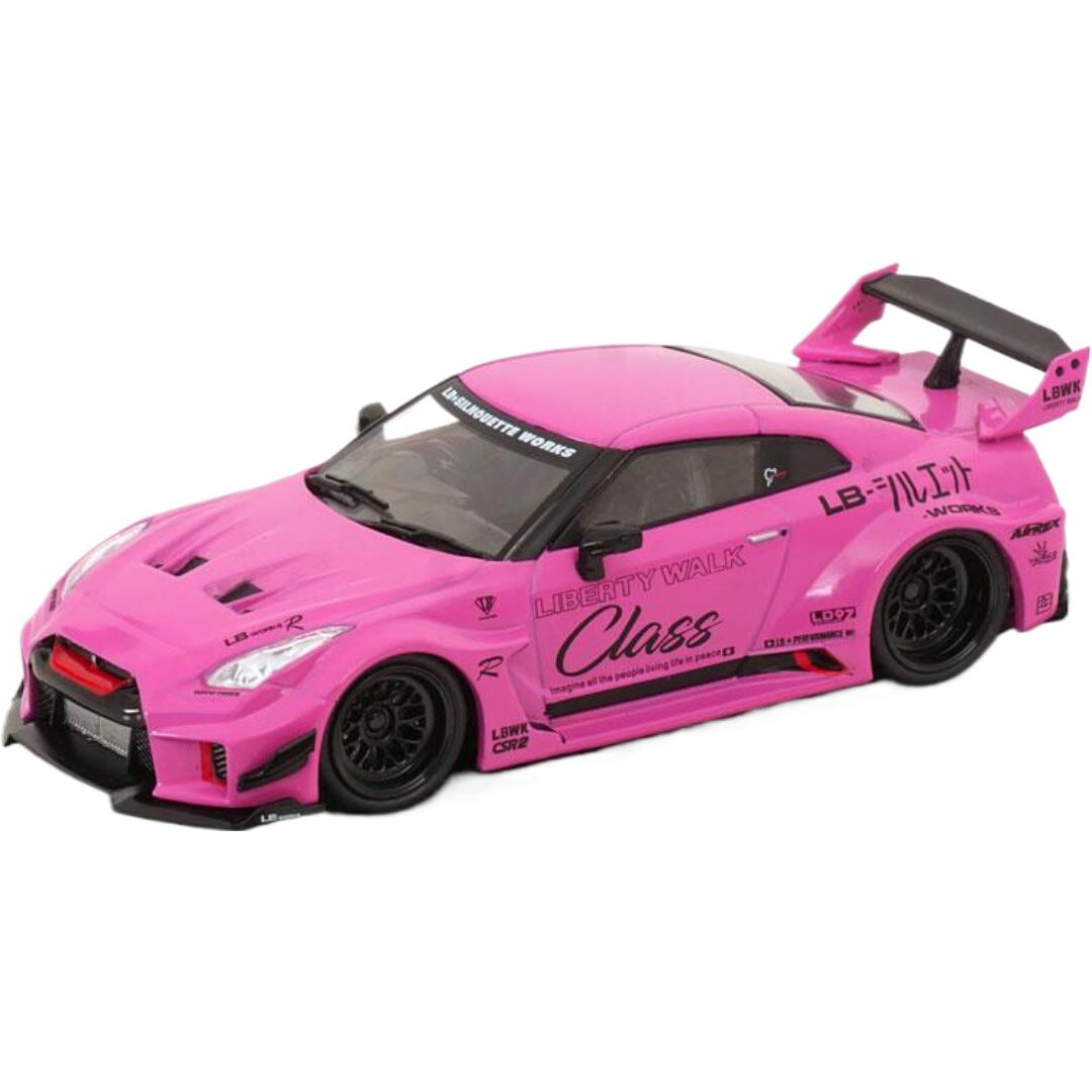 Nissanニッサン GT-R (R35) Liberty Walkリバティーウォーク Body Kitボディキット ピンク ブラック / SOLIDO 1/43 ミニカー