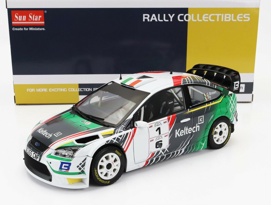 Fordフォード England Focusフォーカス RS WRC 2022 Keltech No.1 Winner Rally Sprint CFF Group Bogger / Sun Star 1/18 ミニカー
