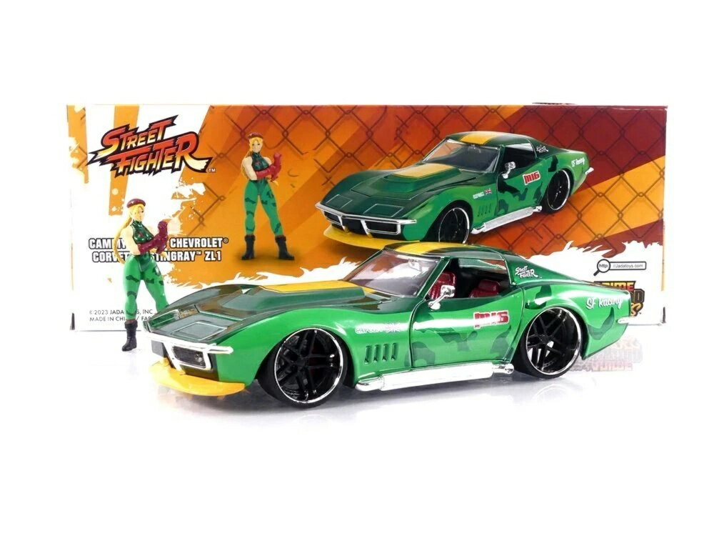 Rakuten - シボレー コルベット スティングレイ 1969 キャミィ フィギュア付 グリーン / Jada Toys 1/24 ミニカー