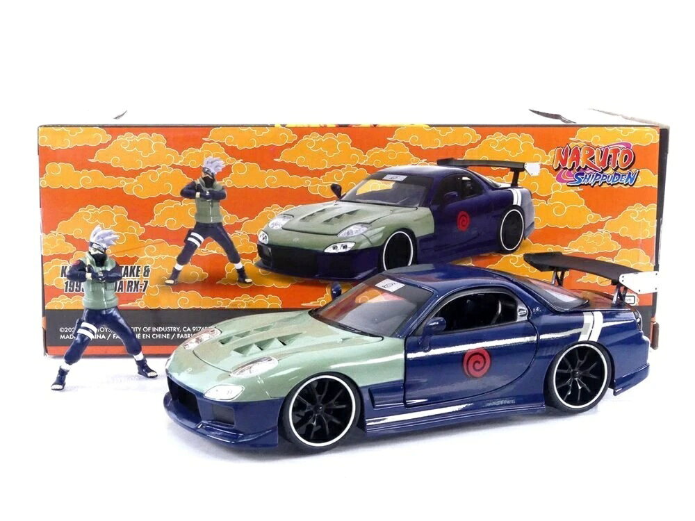 マツダ RX-7 1993 カカシ フィギュア付き ワイルドスピード ブルー/グリーン / Jada Toys 1/24 ミニカー