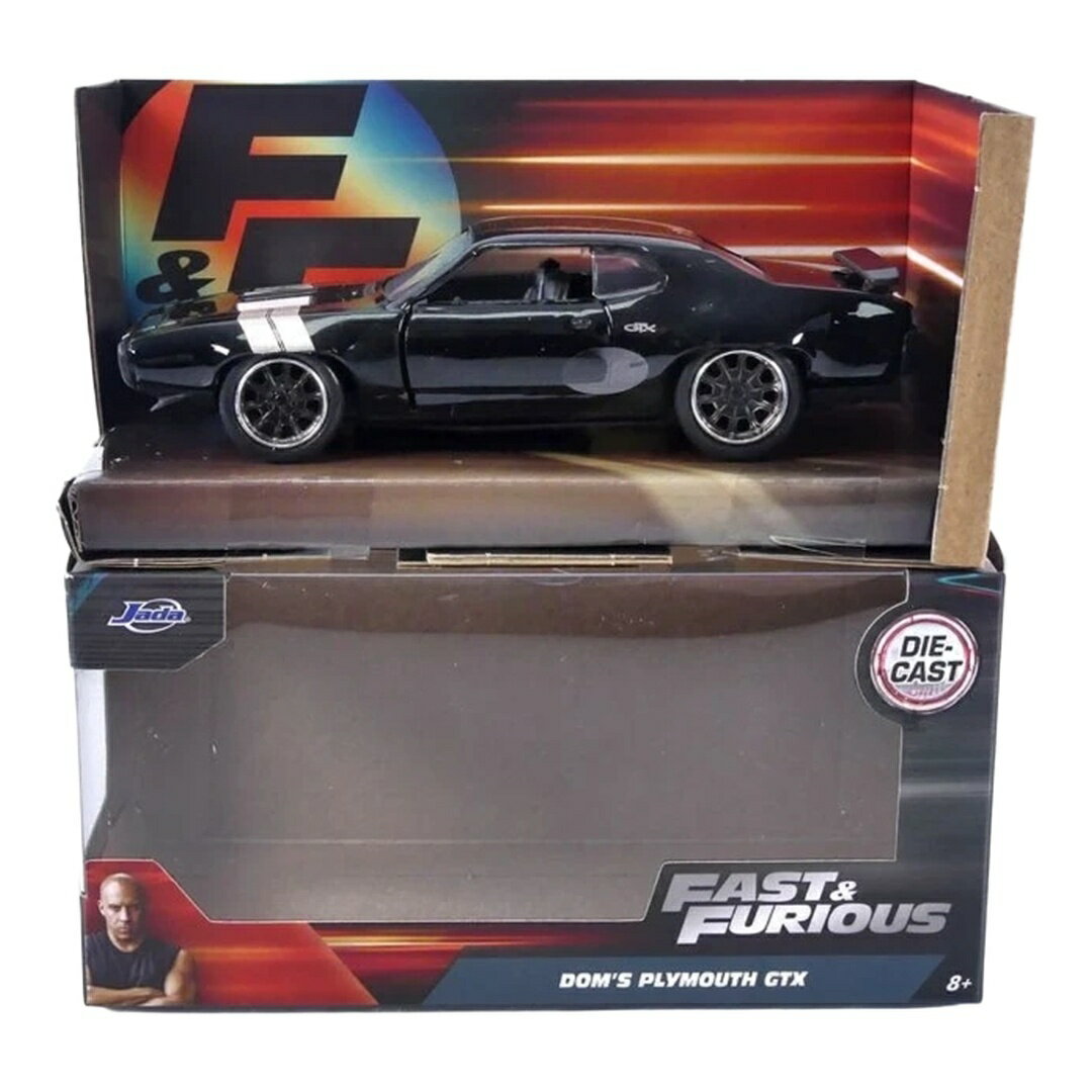 プリムス GTX 1972 ブラック ワイルドスピード / Jada Toys 1/32 ミニカー