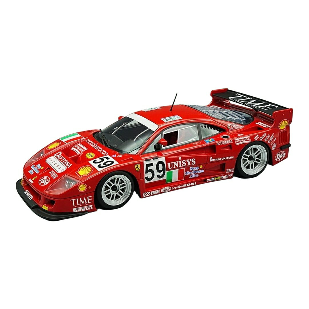【予約】2026年発売予定 Ferrariフェラーリ F40 LM 3.5L ターボ V8 59 24時間ルマン 1996 P.Nappi R.Donovan T.Ota レッド 限 / Tecno 1/12 ミニカー
