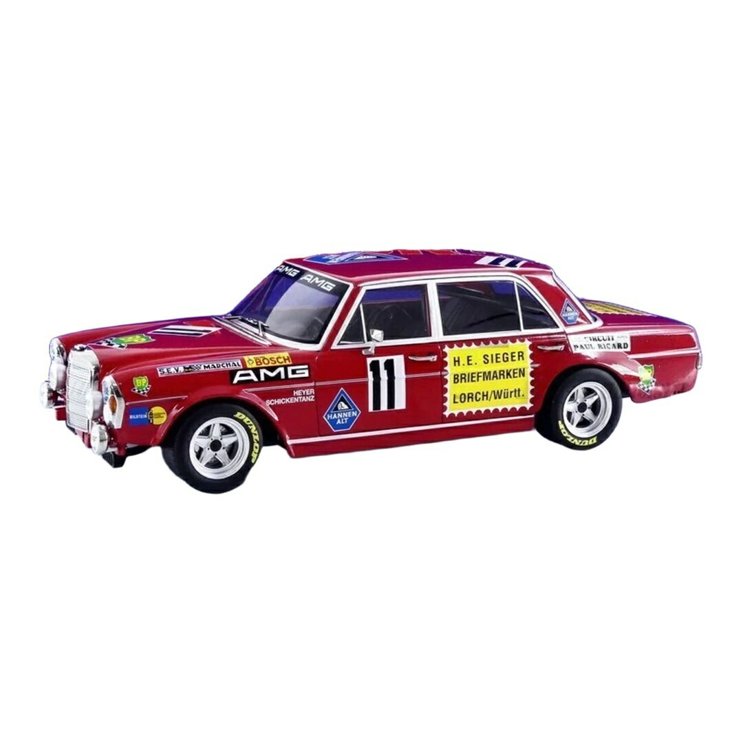 メルセデスベンツ AMG 300 SEL 6.8 #11 24時間 ポールリカール 1971 レッド / Werk83 1/18 ミニカー