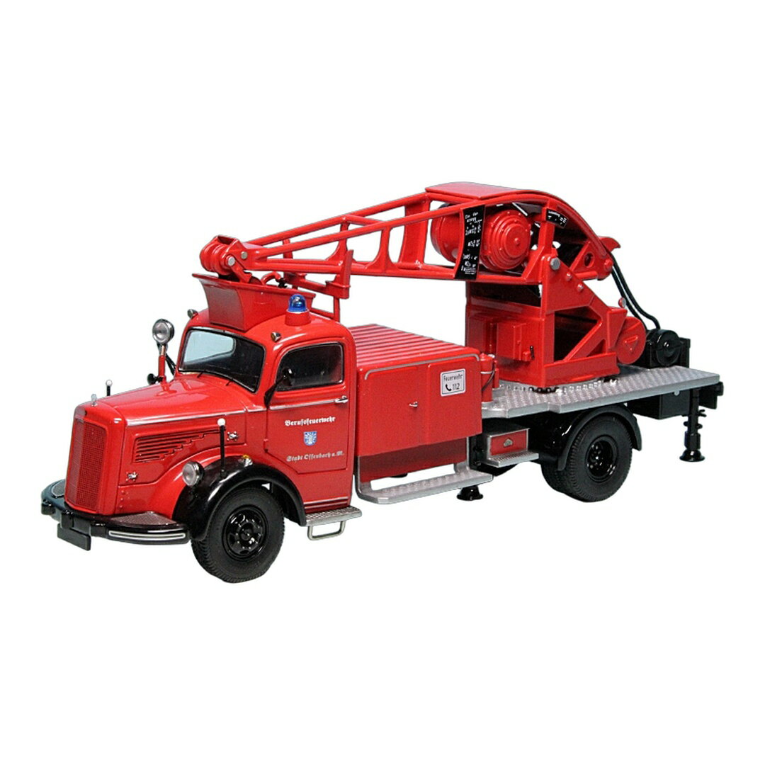Mercedes Benzメルセデスベンツ L6600 クレーントラック Berufsfeuerwehr Offenbach 1000台限定 / Schuco 1/43 ミニカー