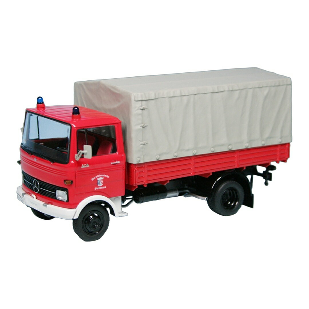 Mercedes Benzメルセデスベンツ LP608 プラットフォーム/ターポリン Berufsfeuerwehr Oberhausen 1000台限定 / Schuco 1/4