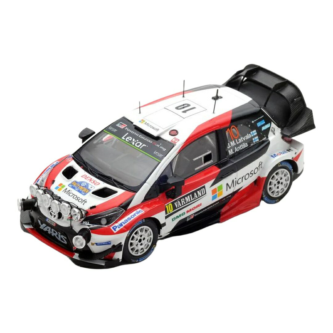 トヨタ ヤリス WRC ナイトバージョン #10 ラリー・スウェーデン 2017 優勝 J.M.Latvala M.Antilla ホワイト レッド ブラック / Spark 1/