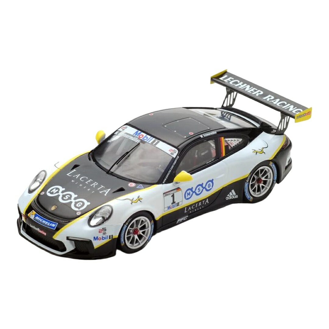 Rakuten - ポルシェ 911 991 チームレヒナーレーシング #1 カレラカップ 2017 M.Ammermuller ブラック ホワイト / Spark 1/43 ミニカー