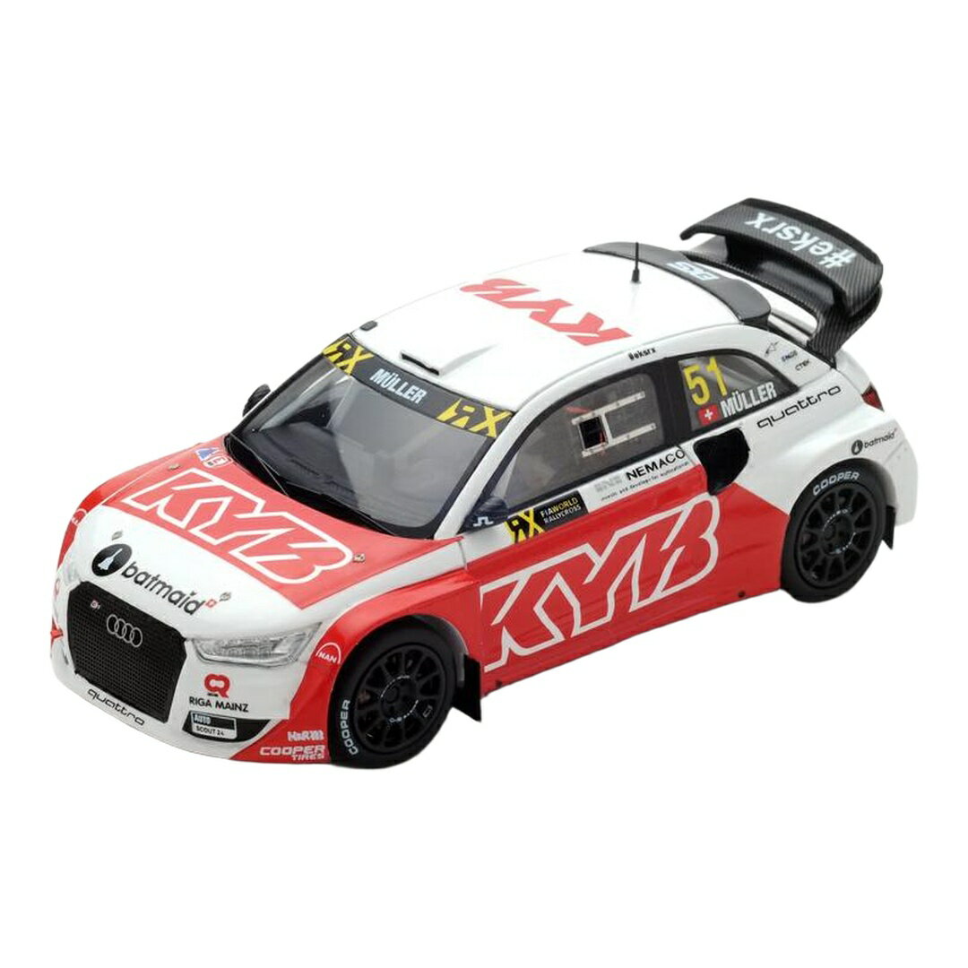 アウディ S1 EKS RX クワトロ #51 ホワイト レッド WRX フランス 2017 Nico Muller / Spark 1/43 ミニカー