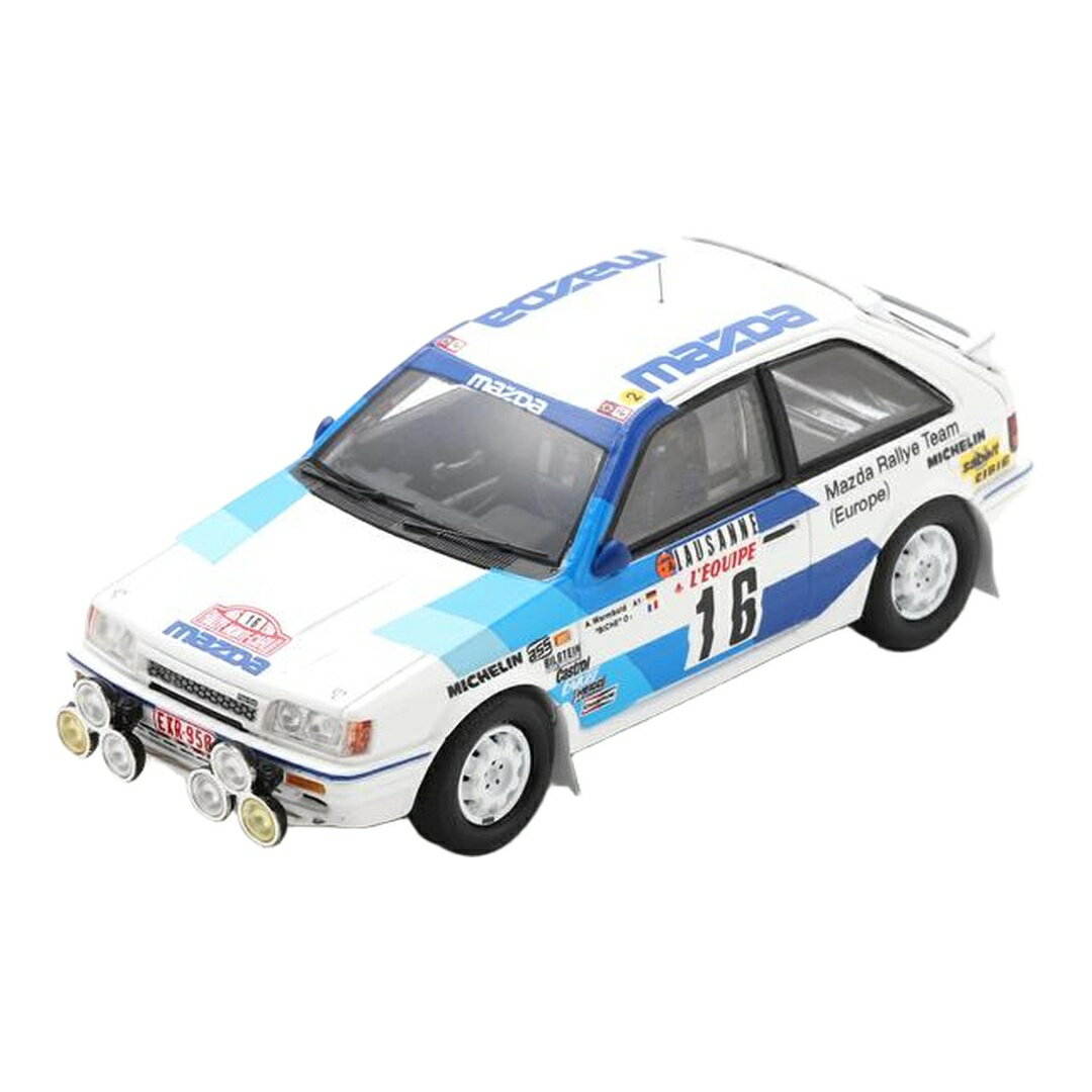 マツダ 323 #16 モンテカルロラリー 1986 A.Warmbold Michele Petit Biche ナイトバージョン / Spark 1/43 ミニカー