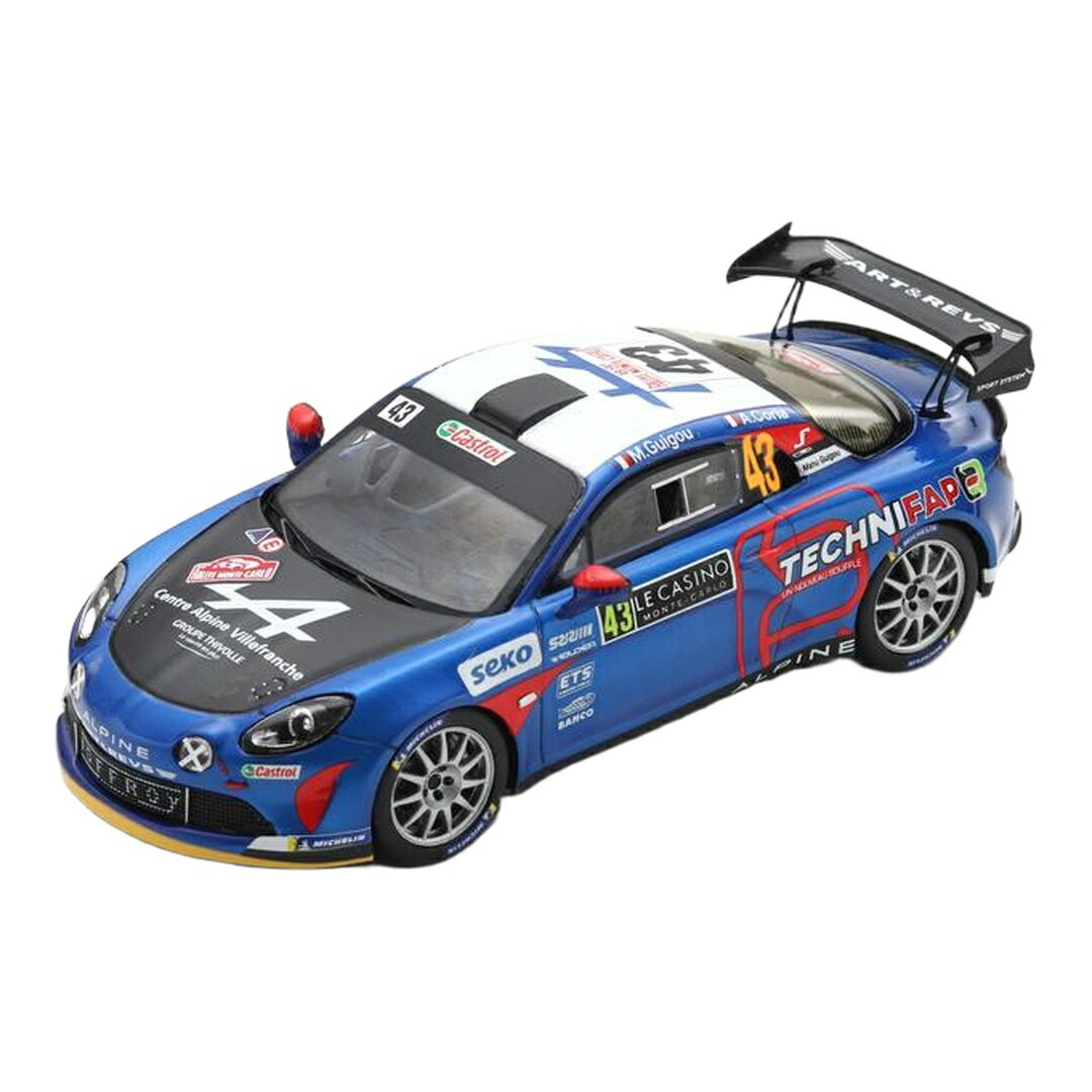 ルノー A110 アルピーヌ ブルー #43 ラリー・モンテカルロ 2021 E.Guigou A.Coria / Spark 1/43 ミニカー