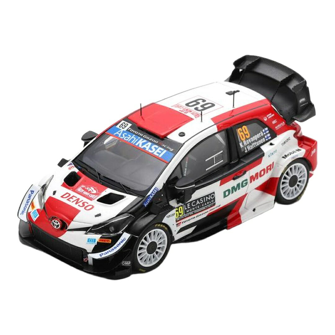 乐天商城 - トヨタ ヤリス WRC #69 ラリー・モンテカルロ 2021 K.Rovanpera J.Halttunen ホワイト レッド ブラック / Spark 1/43 ミニカー