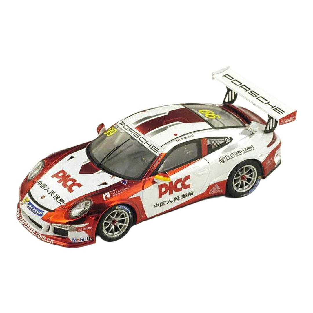 Rakuten - ポルシェ 911 991 カレラ チームPICC #99 カレラカップアジア 2015 Nico Menzel ホワイト レッド / Spark 1/43 ミニカー