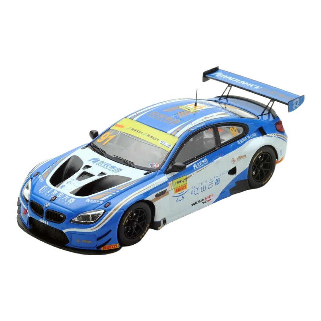 Rakuten - BMW 6シリーズ M6 GT3 #91 チームフィストAAI FIA GTワールドカップ マカオ 2017 M.Wittmann ブルー ホワイト / Spark 1/43 ミニ