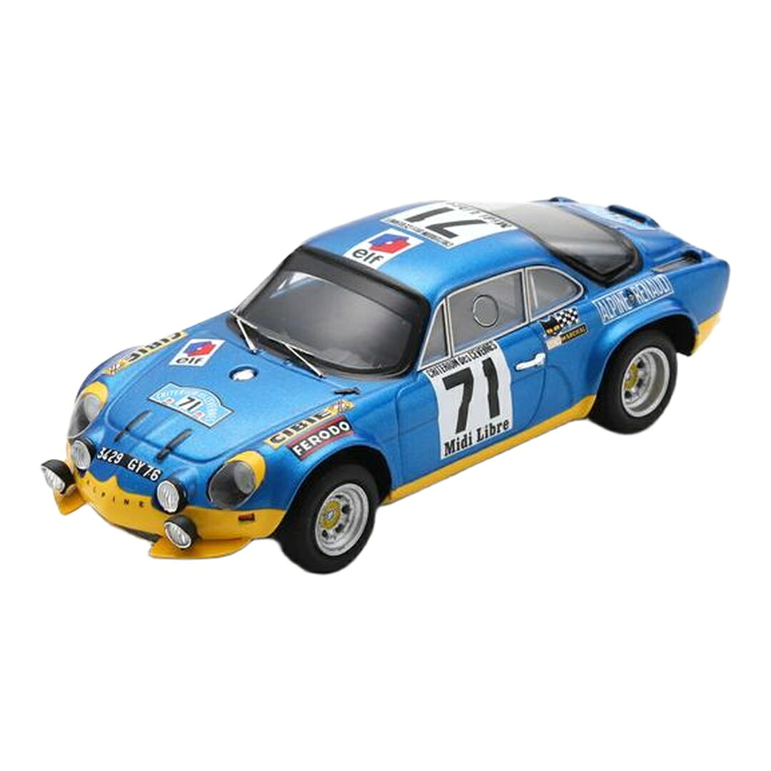 ルノー アルピーヌ A110 1600S #71 ブルーメタリック 1971 クリテリウム・デ・セヴェンヌ優勝 B.Darniche A.Mahe / Spark 1/43 ミニカ