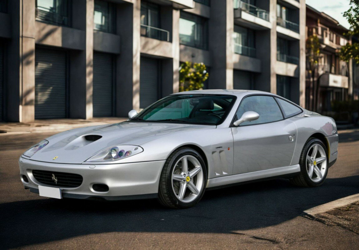 Ferrariフェラーリ 575M Maranello 2002 Argento Nurburgring Black interior / BBR 1/18 ミニカー