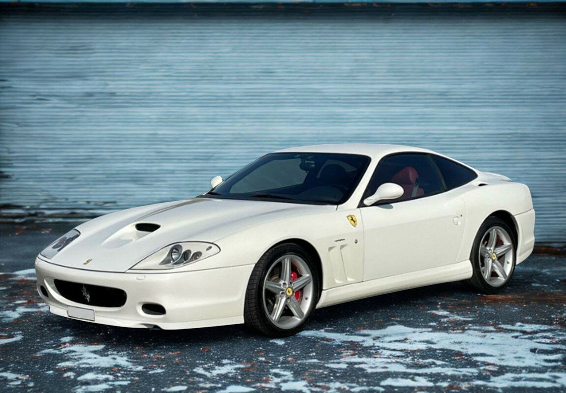 【予約】Ferrariフェラーリ 575M Maranello 2002 Bianco Avus Red interior / BBR 1/18 ミニカー