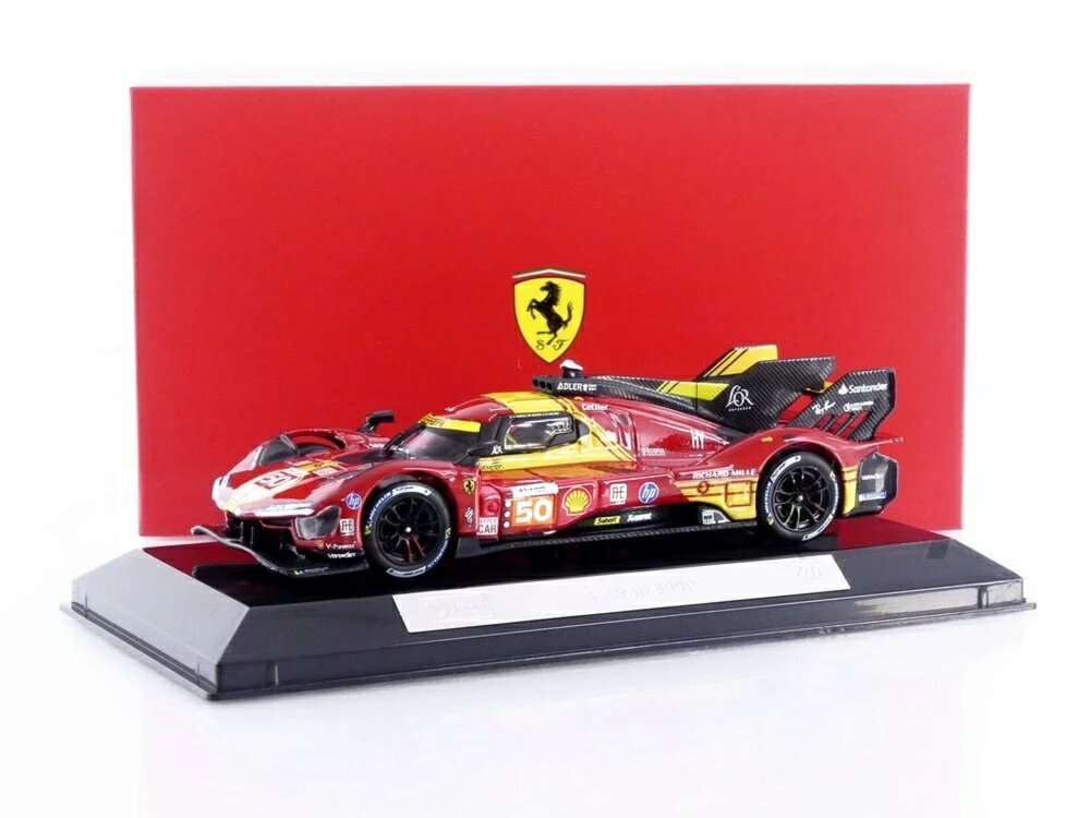 フェラーリ 499P #50 優勝 ル・マン24時間 2024 レッド / Bburago 1/43 ミニカー