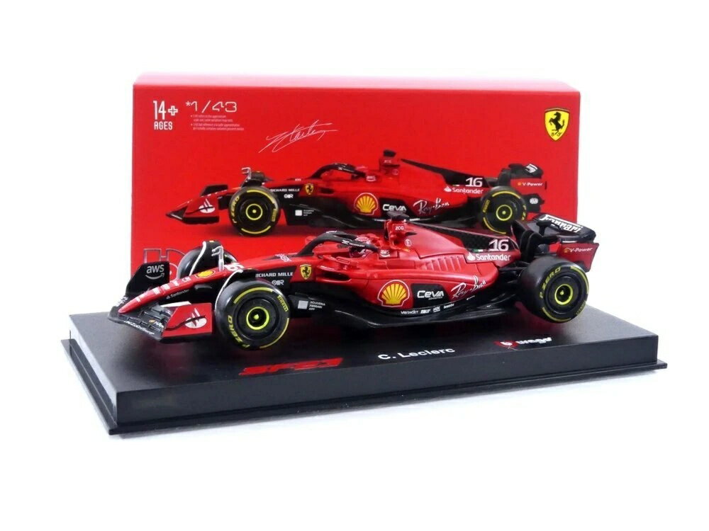 Rakuten - フェラーリ SF-23 2023 #16 C.ルクレール レッド / Bburago 1/43 ミニカー