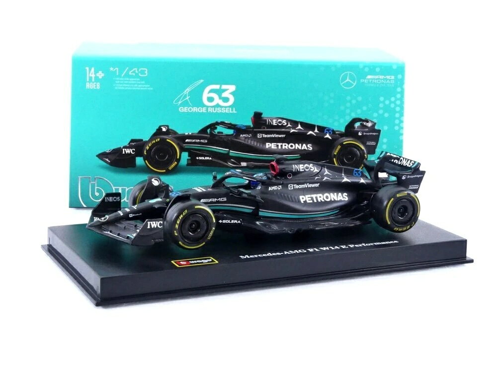 Rakuten - メルセデス-AMG W14 #63 ジョージ・ラッセル 2023 ブラック / Bburago 1/43 ミニカー
