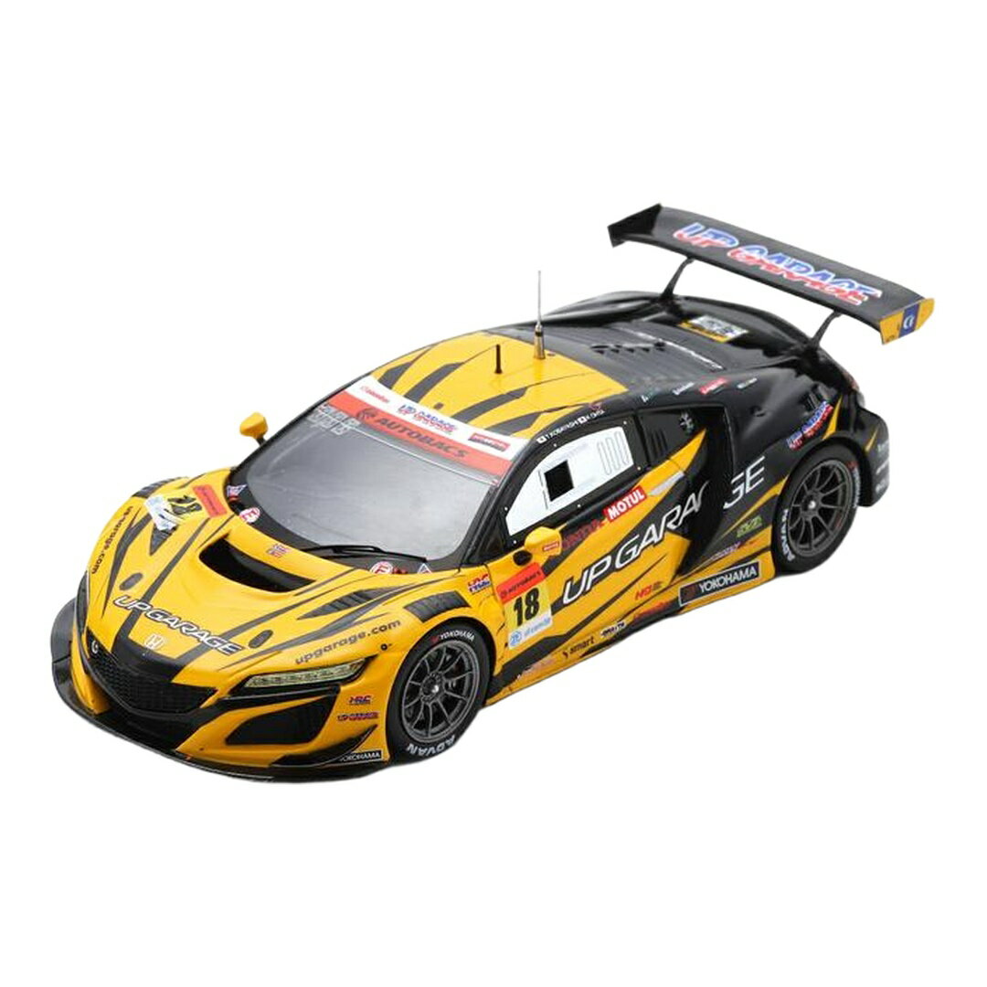 ホンダ NSX GT3 チームアップガレージ 18 SUPER GT 2022 イエロー ブラック T.Kobayashi K.Ohta / Spark 1/43 ミニカー