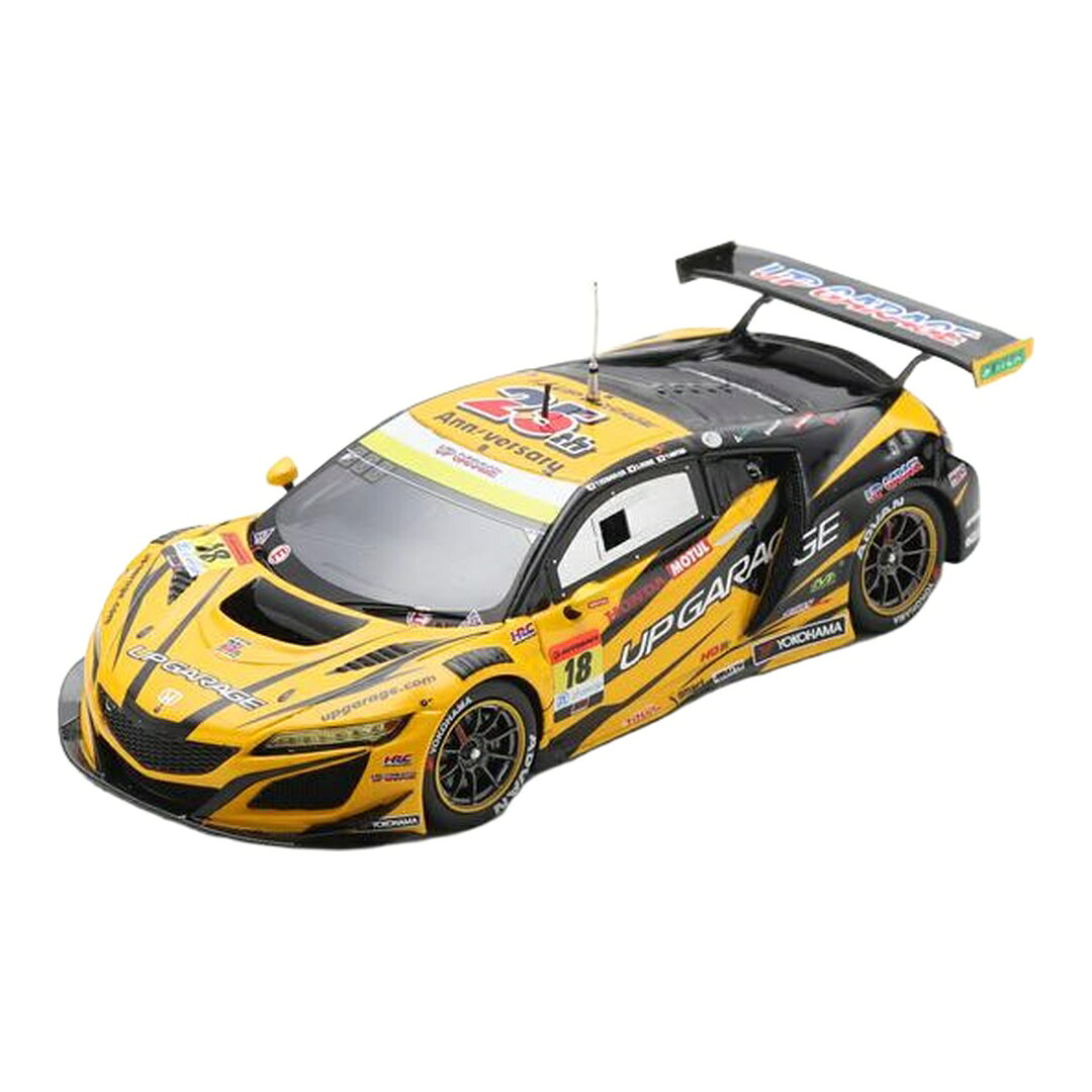 ホンダ NSX GT3 18 チームアップガレージ イエロー SUPER GT 2024 T.Kobayashi S.Koide Y.Mitsui / Spark 1/43 ミニ