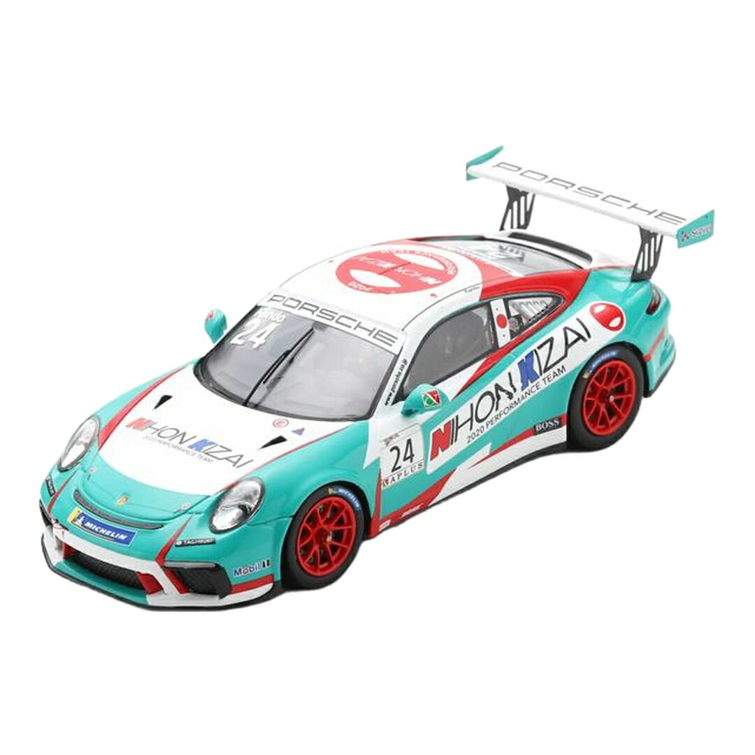 ポルシェ 911 991 GT3カップ #24 ポルシェ カレラカップ ジャパン 2020 T.Kondo ホワイト ブルー レッド / Spark 1/43 ミニカー