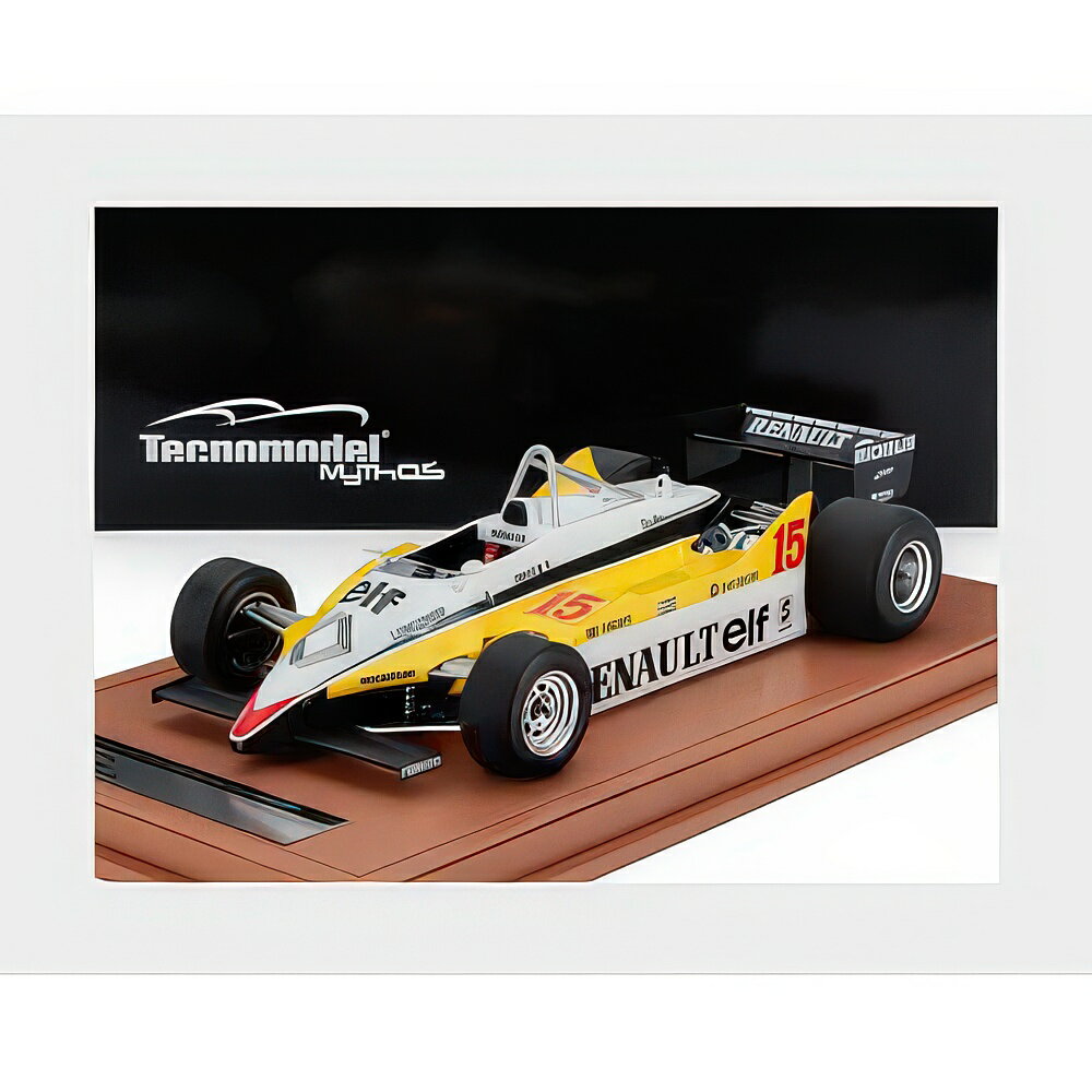 ルノー F1 RE30B V6ターボ #15 ブラジルGP 1982 アラン・プロスト ホワイト イエロー ブラック / Tecno 1/18 ミニカー
