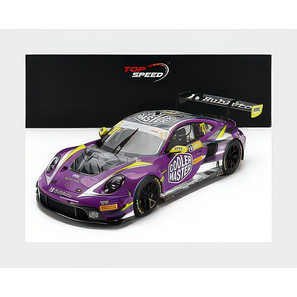 ポルシェ 911 GT3 R #27 Hubauto FIA GTワールドカップ マカオグランプリ 2023 パープル / TrueScale 1/18 ミニカー