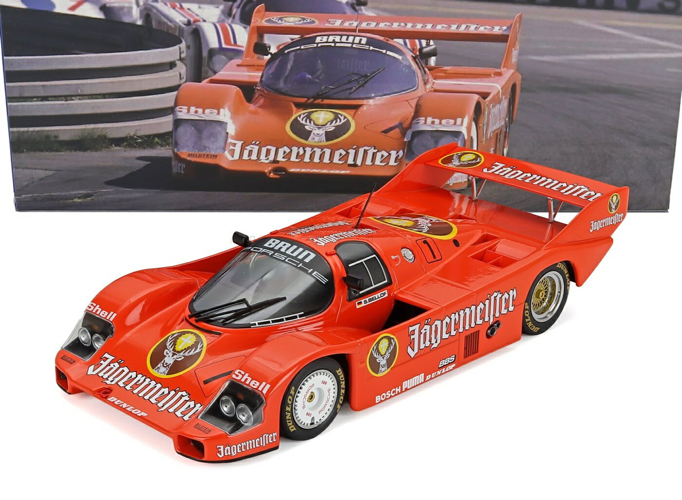 乐天商城 - Porscheポルシェ 956B J?germeister #1 3rd 200マイル ノリスリンク 1984 Stefan Bellof オレンジ / Werk83 1/18 ミニカー